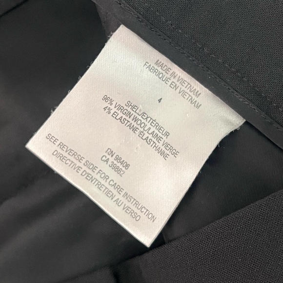 THEORY Rosel S Wool Tailored Black Pants Size 4 - Picture 8 of 8